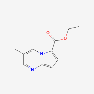 molecular formula C11H12N2O2 B8191067 3-Methyl-pyrrolo[1,2-a]pyrimidine-6-carboxylic acid ethyl ester 