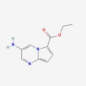 molecular formula C10H11N3O2 B8191069 3-Amino-pyrrolo[1,2-a]pyrimidine-6-carboxylic acid ethyl ester 