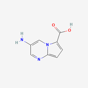 molecular formula C8H7N3O2 B8191076 3-Amino-pyrrolo[1,2-a]pyrimidine-6-carboxylic acid 