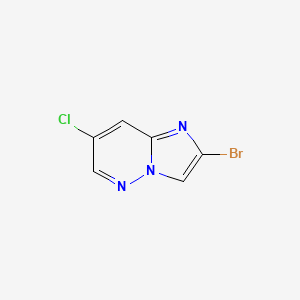 molecular formula C6H3BrClN3 B8191086 2-Bromo-7-chloro-imidazo[1,2-b]pyridazine 