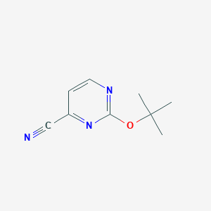 molecular formula C9H11N3O B8191103 2-tert-Butoxy-pyrimidine-4-carbonitrile 
