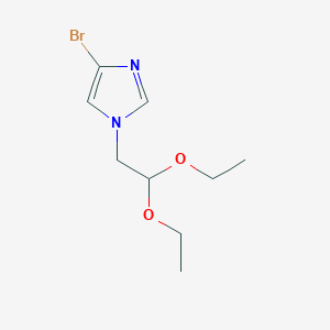 molecular formula C9H15BrN2O2 B8191108 4-Bromo-1-(2,2-diethoxyethyl)-1h-imidazole 