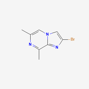 molecular formula C8H8BrN3 B8191120 2-Bromo-6,8-dimethyl-imidazo[1,2-a]pyrazine 