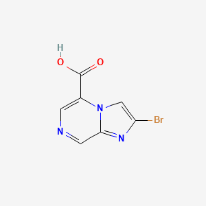 molecular formula C7H4BrN3O2 B8191126 2-Bromo-imidazo[1,2-a]pyrazine-5-carboxylic acid 