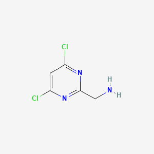 molecular formula C5H5Cl2N3 B8191134 (4,6-Dichloropyrimidin-2-yl)methanamine 