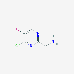molecular formula C5H5ClFN3 B8191140 C-(4-Chloro-5-fluoro-pyrimidin-2-yl)-methylamine 