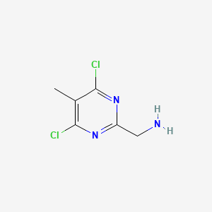 molecular formula C6H7Cl2N3 B8191155 (4,6-Dichloro-5-methylpyrimidin-2-YL)methanamine 