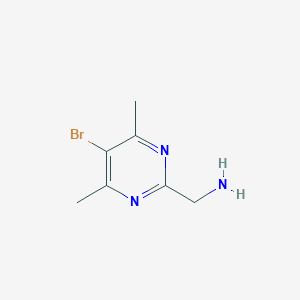 molecular formula C7H10BrN3 B8191159 C-(5-Bromo-4,6-dimethyl-pyrimidin-2-yl)-methylamine 