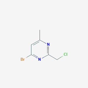 molecular formula C6H6BrClN2 B8191177 4-Bromo-2-chloromethyl-6-methyl-pyrimidine 