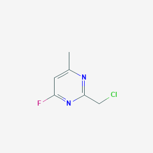 molecular formula C6H6ClFN2 B8191186 2-Chloromethyl-4-fluoro-6-methyl-pyrimidine 