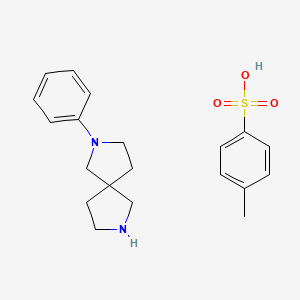 molecular formula C20H26N2O3S B8191211 2-Phenyl-2,7-diaza-spiro[4.4]nonane p-toluenesulfonate 