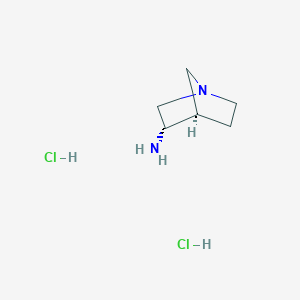molecular formula C6H14Cl2N2 B8191228 (3S,4R)-1-Azabicyclo[2.2.1]heptan-3-amine dihydrochloride 