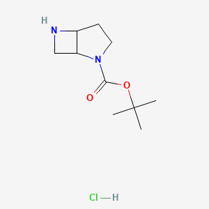 molecular formula C10H19ClN2O2 B8191241 tert-Butyl 2,6-diazabicyclo[3.2.0]heptane-2-carboxylate hydrochloride 