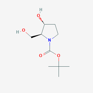 molecular formula C10H19NO4 B8191268 Trans-3-Hydroxy-2-hydroxymethyl-pyrrolidine-1-carboxylicacidtert-butylester 