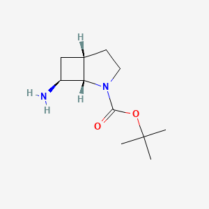 molecular formula C11H20N2O2 B8191325 tert-Butyl (1S,5S,7S)-7-amino-2-azabicyclo[3.2.0]heptane-2-carboxylate 