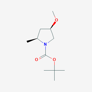 molecular formula C11H21NO3 B8191329 tert-Butyl (2S,4R)-4-methoxy-2-methylpyrrolidine-1-carboxylate 