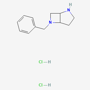 molecular formula C12H18Cl2N2 B8191330 6-Benzyl-2,6-diaza-bicyclo[3.2.0]heptane dihydrochloride 
