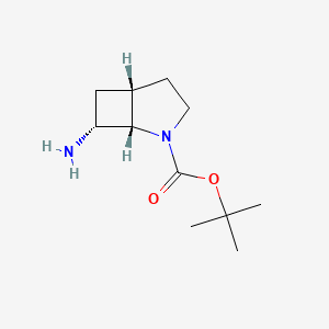 molecular formula C11H20N2O2 B8191379 Rel-tert-butyl (1S,5S,7R)-7-amino-2-azabicyclo[3.2.0]heptane-2-carboxylate 