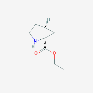 molecular formula C8H13NO2 B8191381 Ethyl (1R,5S)-2-azabicyclo[3.1.0]hexane-1-carboxylate 