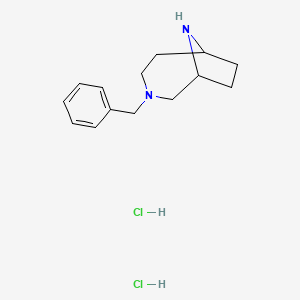 molecular formula C14H22Cl2N2 B8191386 3-Benzyl-3,9-diazabicyclo[4.2.1]nonane dihydrochloride 
