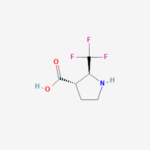 molecular formula C6H8F3NO2 B8191422 (2S,3S)-2-(Trifluoromethyl)pyrrolidine-3-carboxylic acid 