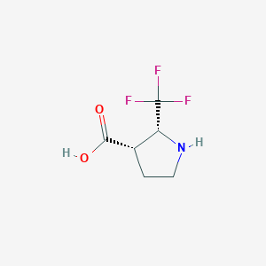 molecular formula C6H8F3NO2 B8191428 (2R,3S)-2-Trifluoromethyl-pyrrolidine-3-carboxylic acid 