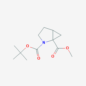 molecular formula C12H19NO4 B8191441 2-Aza-bicyclo[3.1.0]hexane-1,2-dicarboxylic acid 2-tert-butyl ester 1-methyl ester 