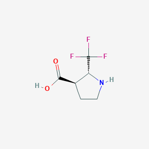 molecular formula C6H8F3NO2 B8191469 (2R,3R)-2-Trifluoromethyl-pyrrolidine-3-carboxylic acid 