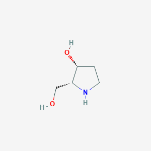 molecular formula C5H11NO2 B8191488 (2R,3R)-2-Hydroxymethyl-pyrrolidin-3-ol 
