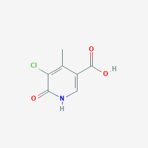 molecular formula C7H6ClNO3 B8191494 5-chloro-4-methyl-6-oxo-1H-pyridine-3-carboxylic acid 