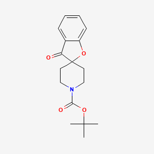 molecular formula C17H21NO4 B8191498 1,1-Dimethylethyl 3-oxospiro[benzofuran-2(3H),4'-piperidine]-1'-carboxylate 