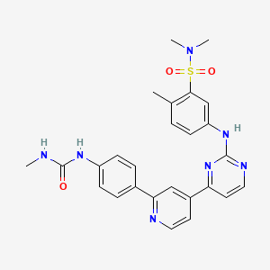 molecular formula C26H27N7O3S B8191549 hSMG-1 inhibitor 11e 