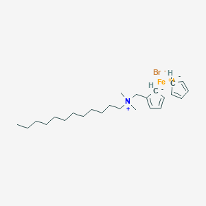 molecular formula C25H42BrFeN B8191572 Dodecyl(ferrocenylmethyl)dimethylammonium Bromide 