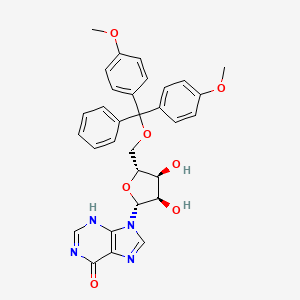 9-[(2R,3R,4S,5R)-5-[[bis(4-methoxyphenyl)-phenylmethoxy]methyl]-3,4-dihydroxyoxolan-2-yl]-3H-purin-6-one