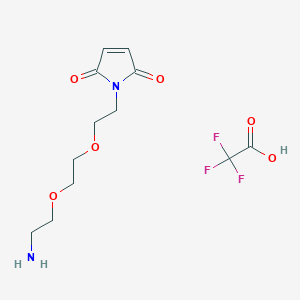 molecular formula C12H17F3N2O6 B8191634 Mal-PEG2-NH2 (TFA) CAS No. 660843-23-2
