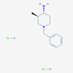 molecular formula C13H22Cl2N2 B8191694 (3R,4R)-1-Benzyl-3-methyl-piperidin-4-ylamine dihydrochloride 