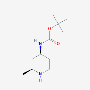 molecular formula C11H22N2O2 B8191802 (2S,4S)-(2-Methyl-piperidin-4-yl)-carbamic acid tert-butyl ester 