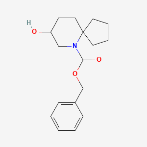 molecular formula C17H23NO3 B8191810 8-Hydroxy-6-aza-spiro[4.5]decane-6-carboxylic acid benzyl ester 