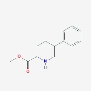 molecular formula C13H17NO2 B8191813 Methyl 5-phenylpiperidine-2-carboxylate 