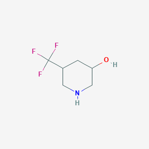 molecular formula C6H10F3NO B8191821 5-三氟甲基哌啶-3-醇 