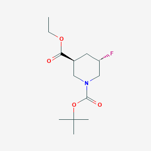 trans-5-Fluoro-piperidine-1,3-dicarboxylic acid 1-tert-butyl ester 3-ethyl ester