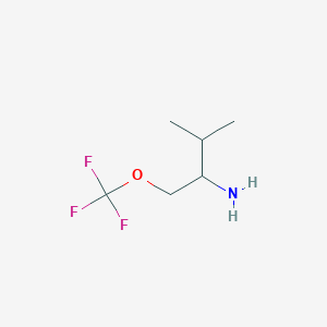 molecular formula C6H12F3NO B8191897 2-Methyl-1-trifluoromethoxymethyl-propylamine 