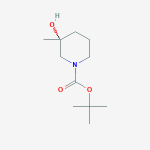 molecular formula C11H21NO3 B8191907 (3R)-3-Hydroxy-3-methyl-piperidine-1-carboxylic acid tert-butyl ester 