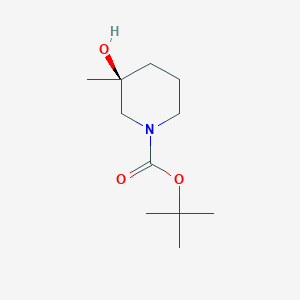 molecular formula C11H21NO3 B8191909 (3S)-3-Hydroxy-3-methyl-piperidine-1-carboxylic acid tert-butyl ester 
