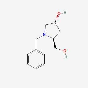 molecular formula C12H17NO2 B8191971 2-Pyrrolidinemethanol, 4-hydroxy-1-(phenylmethyl)-, (2S,4R)- 