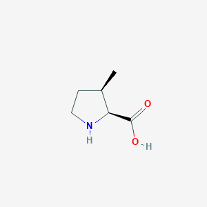 molecular formula C6H11NO2 B8191978 (2S,3R)-3-Methylpyrrolidine-2-carboxylic acid 