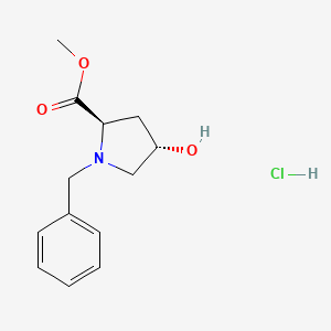 molecular formula C13H18ClNO3 B8192012 Methyl (2R,4S)-1-benzyl-4-hydroxypyrrolidine-2-carboxylate hydrochloride 