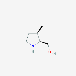 molecular formula C6H13NO B8192064 cis-(3-Methyl-pyrrolidin-2-yl)-methanol 