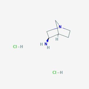 molecular formula C6H14Cl2N2 B8192123 (1S,3R,4R)-1-Aza-bicyclo[2.2.1]hept-3-ylamine dihydrochloride 