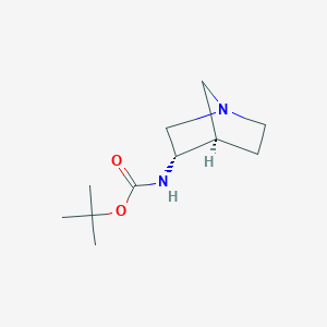 molecular formula C11H20N2O2 B8192155 (1S,3S,4R)-(1-Aza-bicyclo[2.2.1]hept-3-yl)-carbamic acid tert-butyl ester 